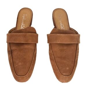Splendid Delroy Womens Slip-On Mules Size 7 Tan Suede